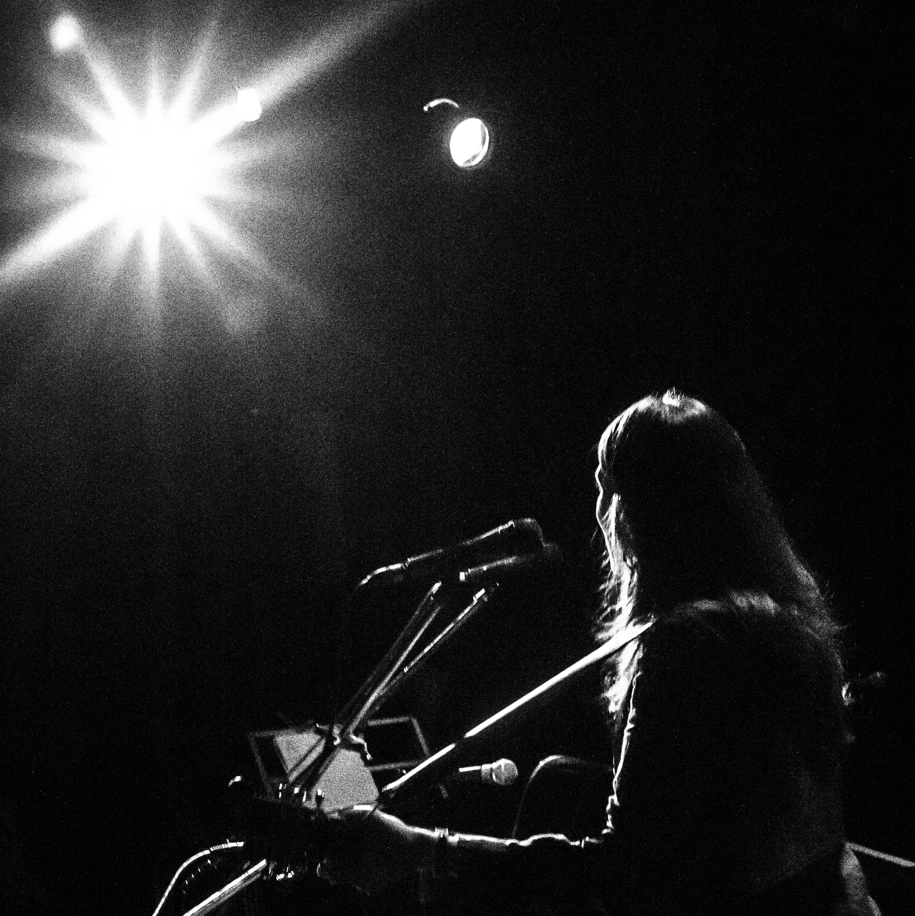 Ruth crop bus stop behind shot b:w